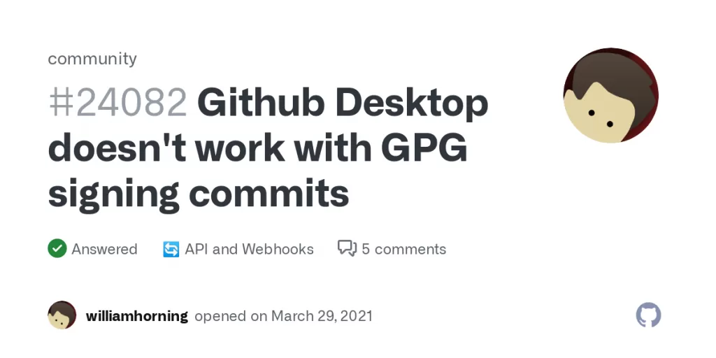 github desktop gpg